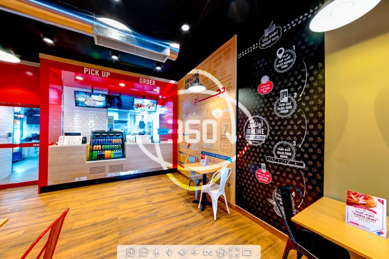 domino pizza 360 virtual tour